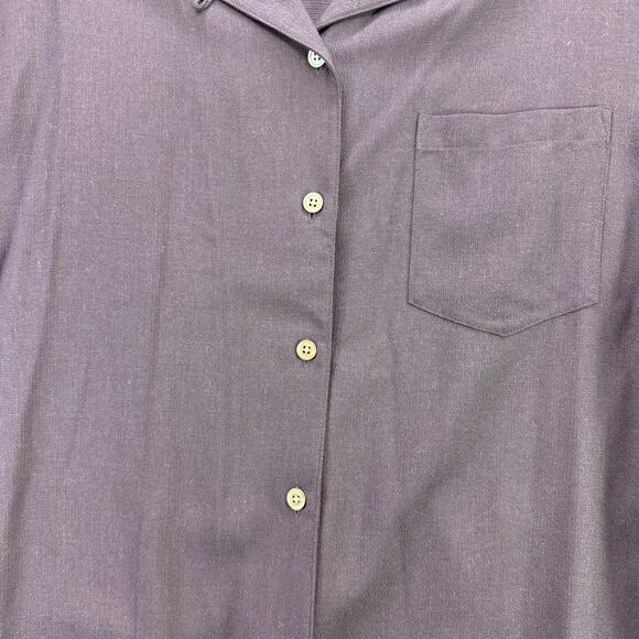 L.L. Bean Women’s Navy Blue Long Sleeve Collared Blouse Top Size M - Picture 6 of 9